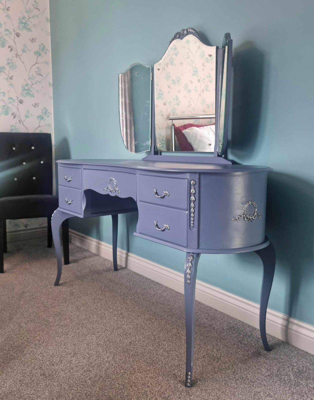 Wine Dark Louis Dressing Table