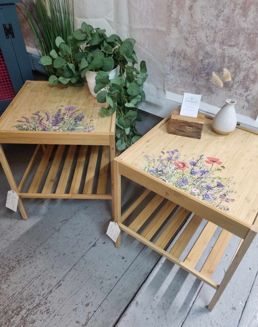 Floral Bamboo Tables