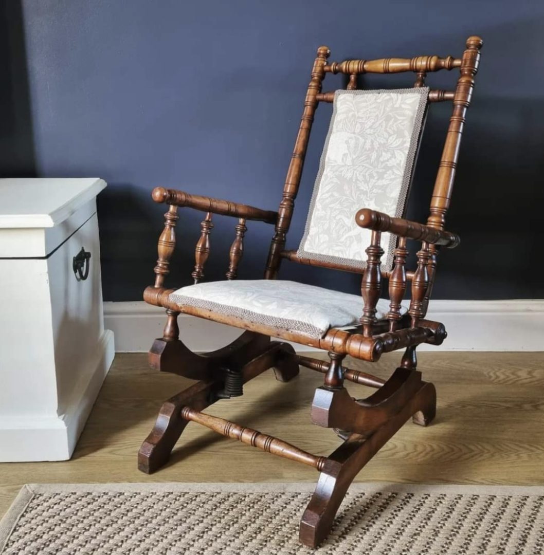 Reupholstered Child's Rocking Chair