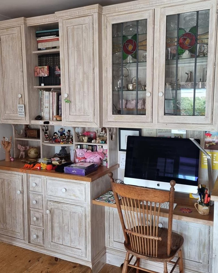 before and after - hand painted kitchen transformation - A Twist of Somerset - commission painting - Cupboard Cabinet Makeover before and after - hand painted kitchen transformation - A Twist of Somerset - commission painting - Cupboard Cabinet Makeover