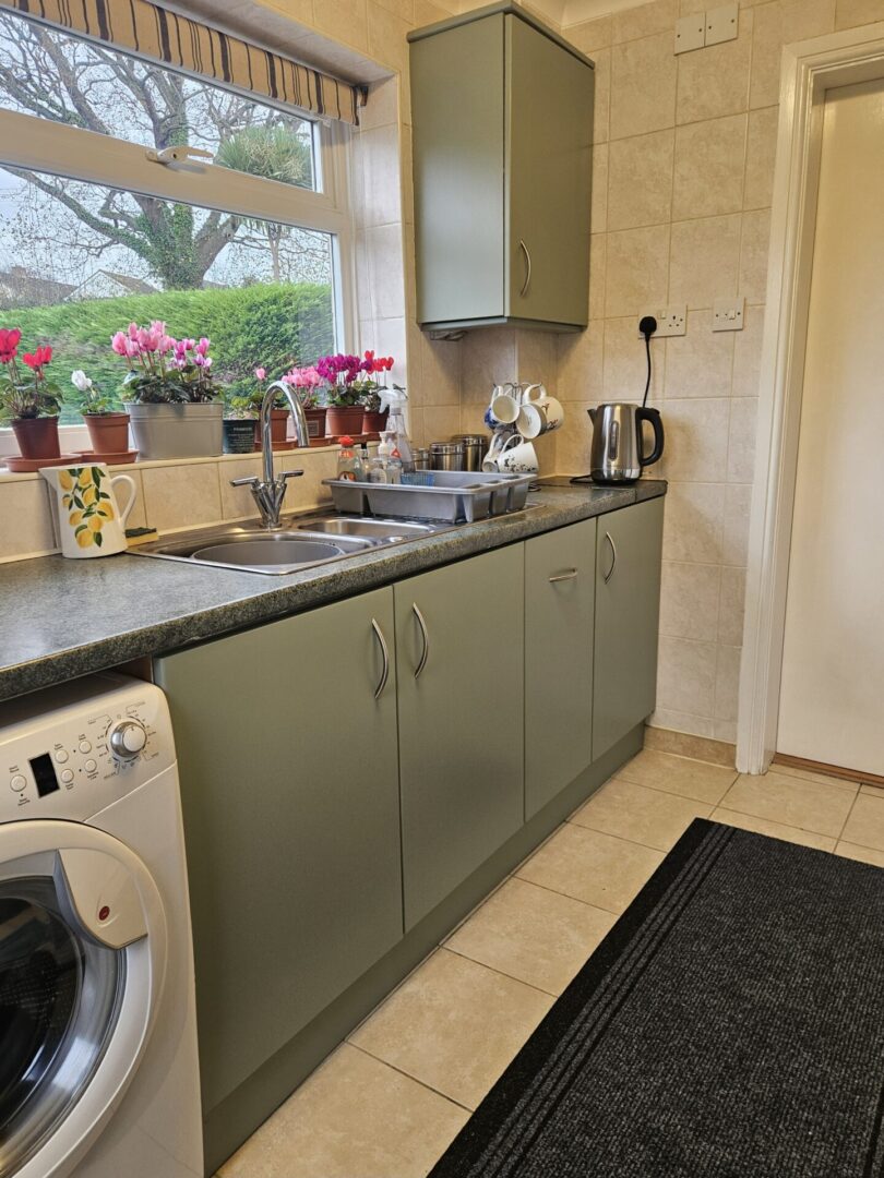 Windmill Lane - Sage Green - hand painted kitchen - A Twist of Somerset - commission painting