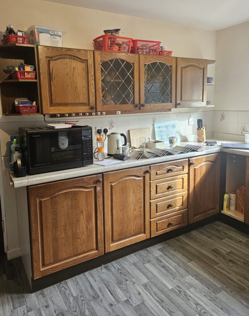 before and after - hand painted kitchen transformation - A Twist of Somerset - commission painting - Cupboard Cabinet Makeover before and after - hand painted kitchen transformation - A Twist of Somerset - commission painting - Cupboard Cabinet Makeover