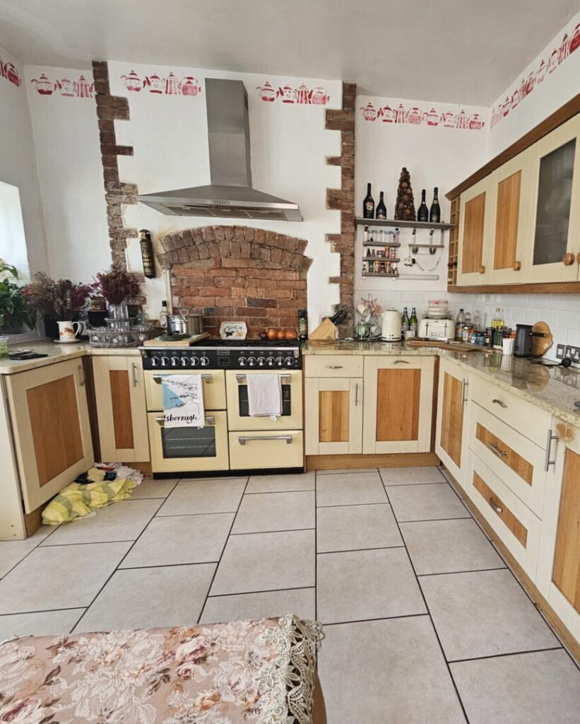 before and after - hand painted kitchen transformation - A Twist of Somerset - commission painting - Cupboard Cabinet Makeover before and after - hand painted kitchen transformation - A Twist of Somerset - commission painting - Cupboard Cabinet Makeover