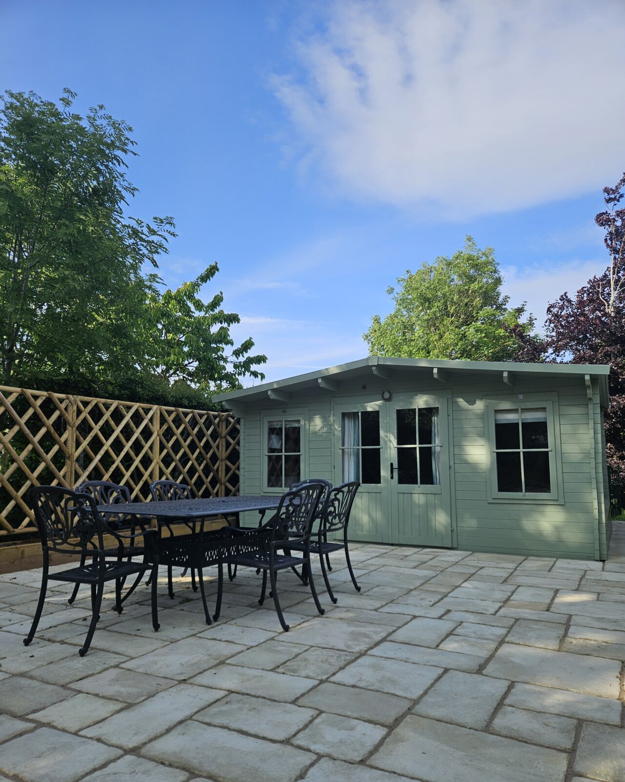 garden room - summer house - boringdon green - hand painted - A Twist of Somerset - painting commission