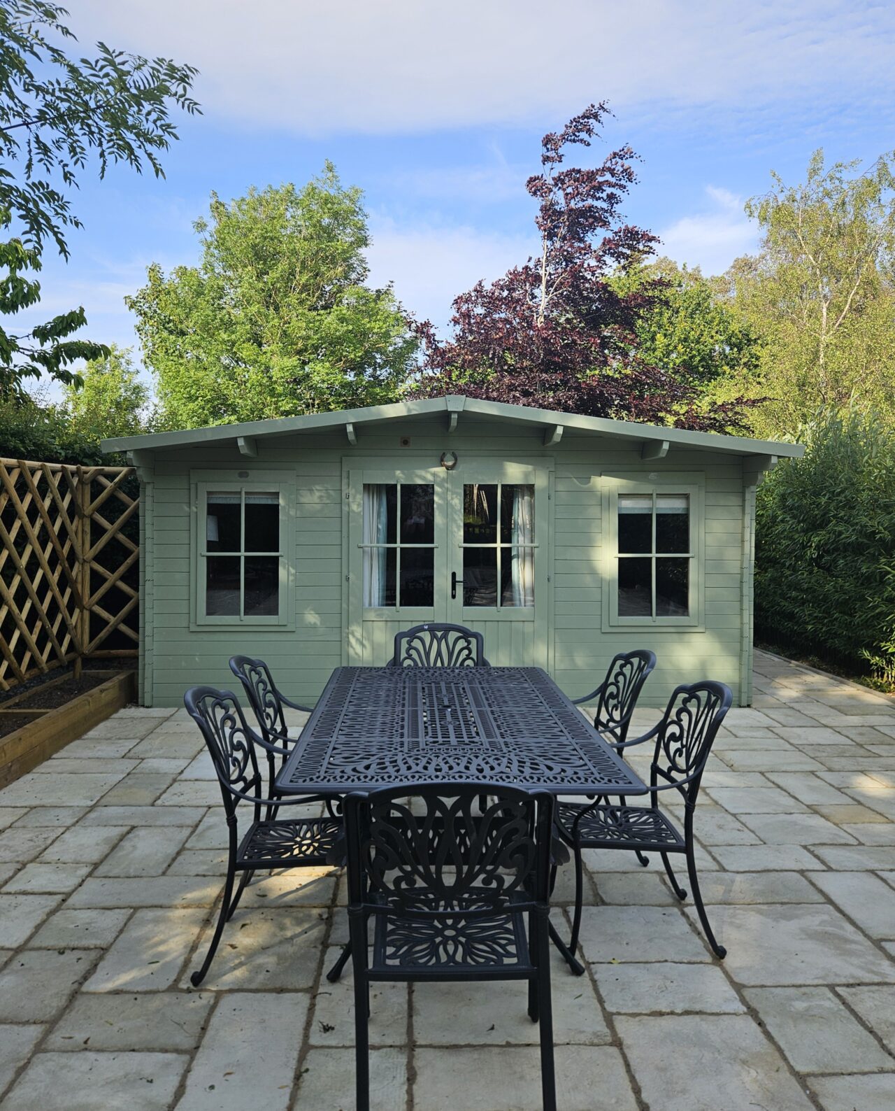 garden room - summer house - boringdon green - hand painted - A Twist of Somerset - painting commission