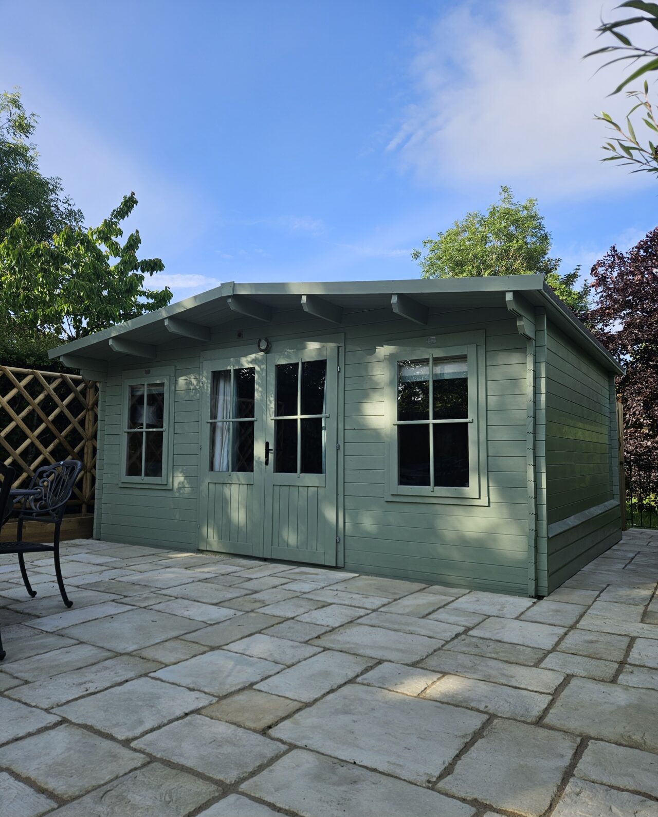 garden room - summer house - boringdon green - hand painted - A Twist of Somerset - painting commission