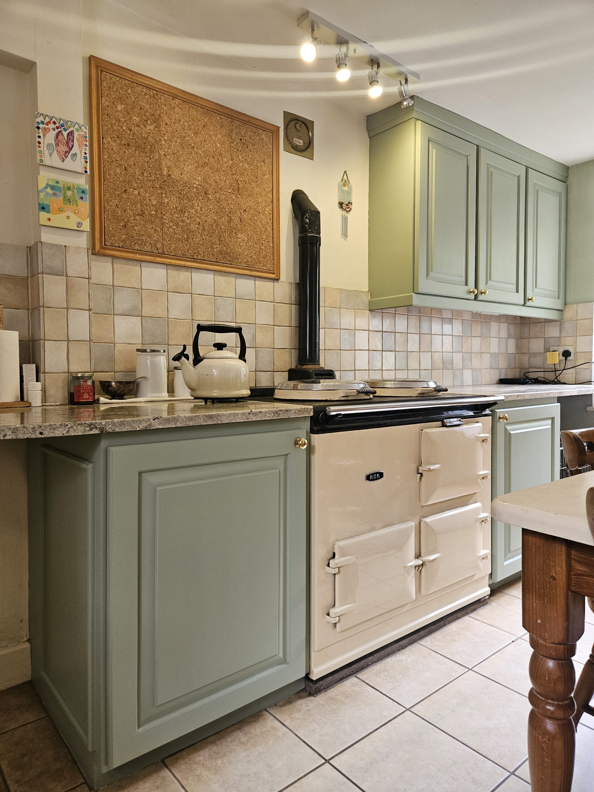 Boringdon Green - Sage - hand painted kitchen transformation - A Twist of Somerset - commission painting