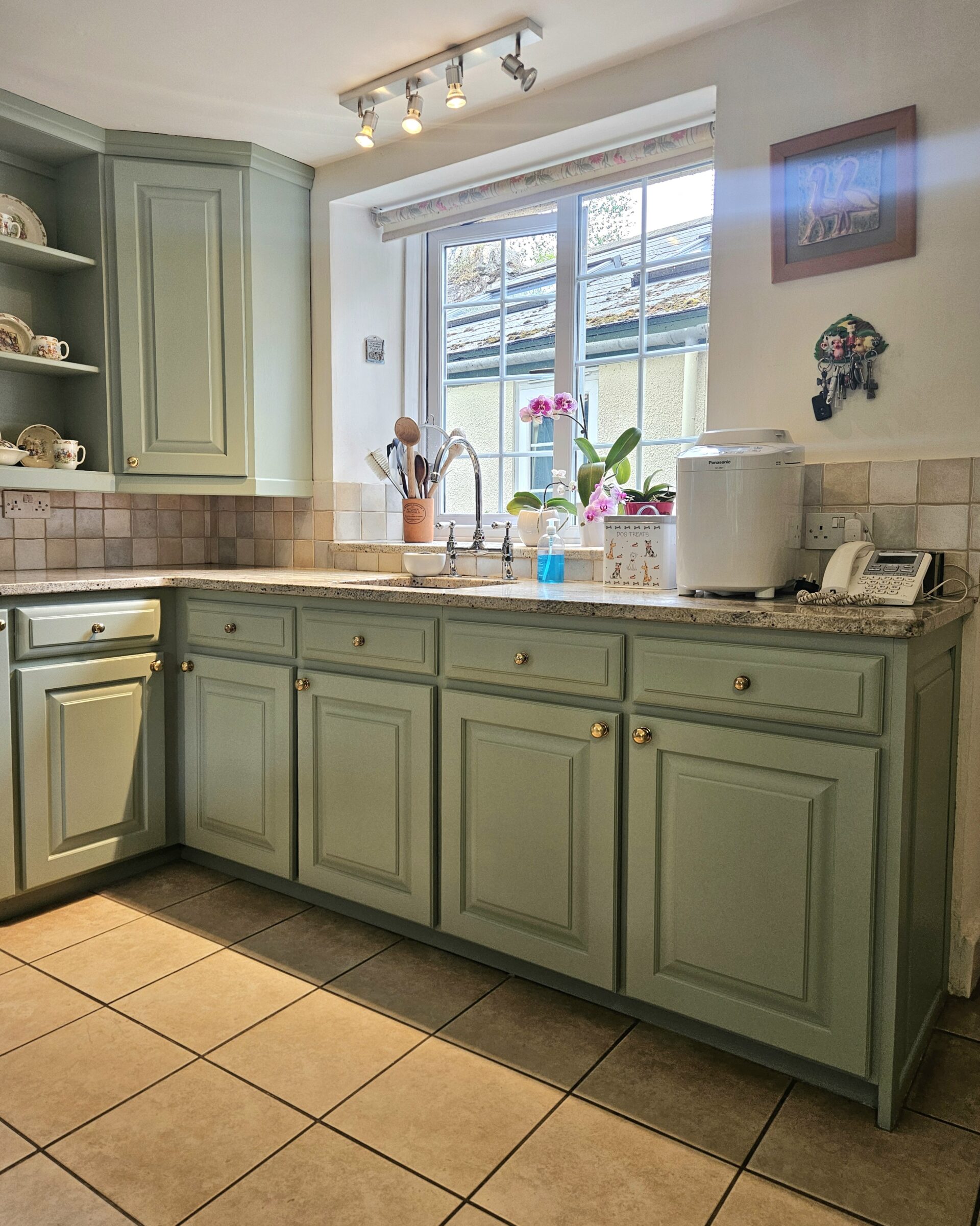 Boringdon Green - Sage - hand painted kitchen transformation - A Twist of Somerset - commission painting
