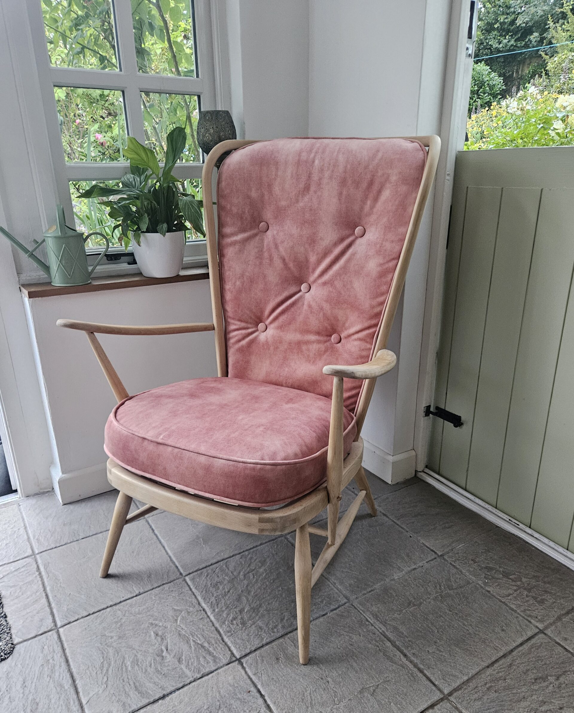 ercol chair - sanded - country cottage - hand painted furniture - A Twist of Somerset - painting commission