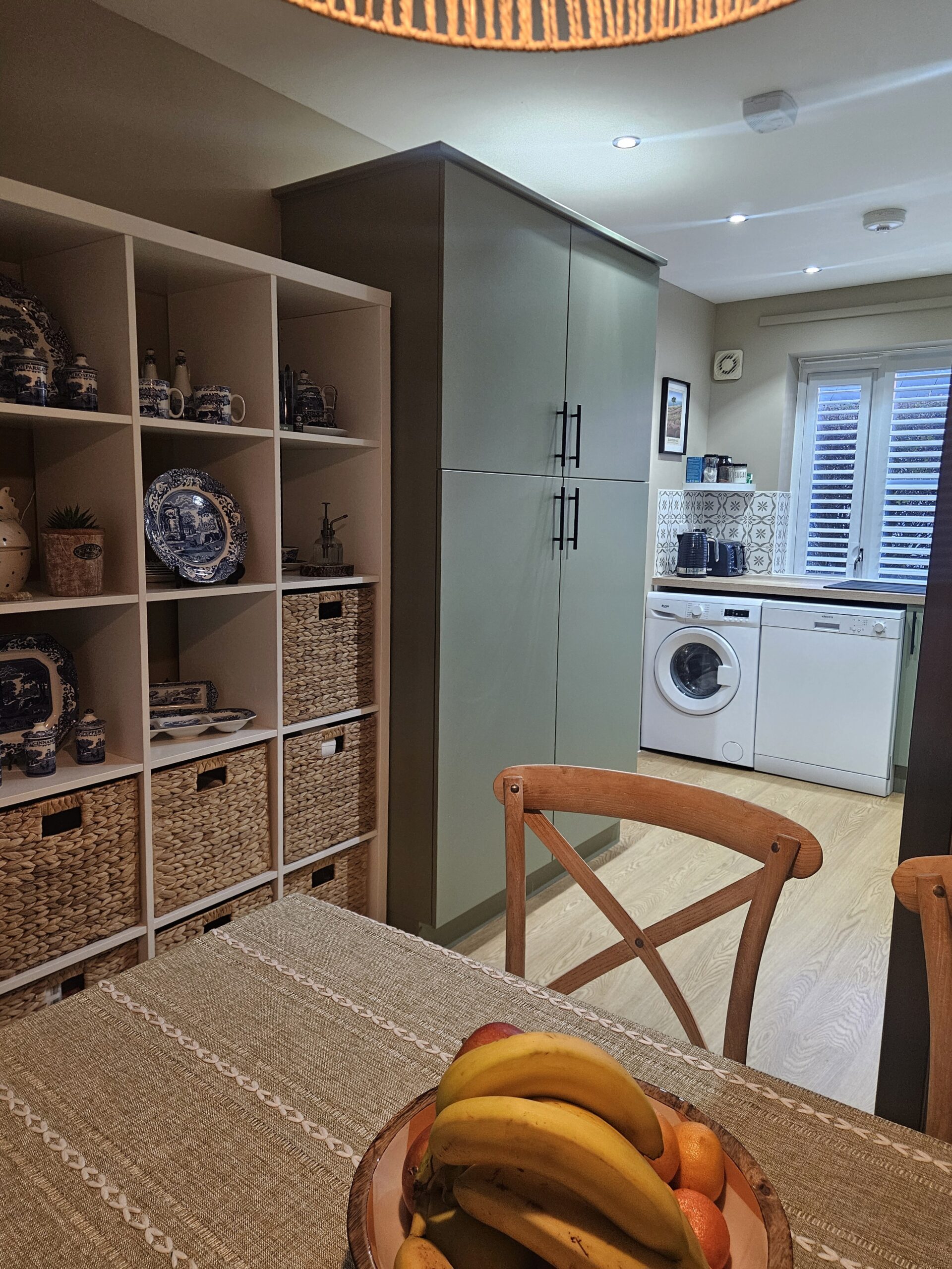 Sage Green - hand painted kitchen transformation - A Twist of Somerset - commission painting - Cupboard Cabinet Makeover