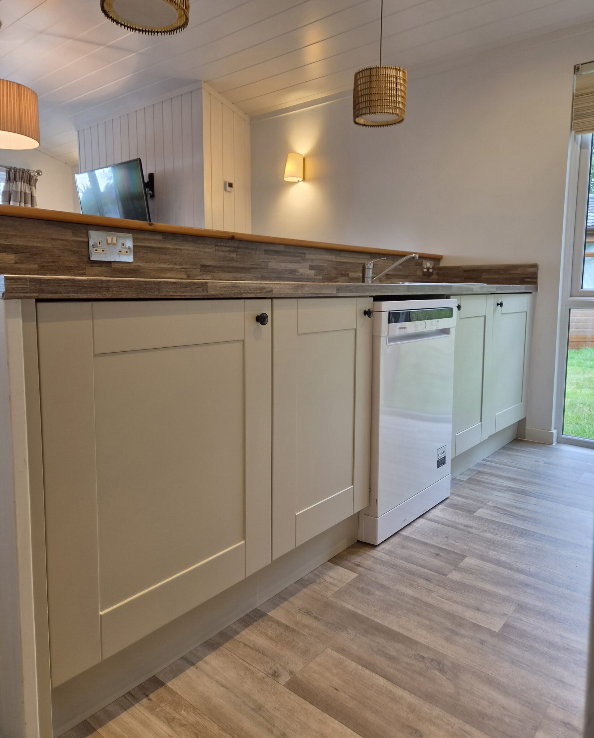 portland stone - hand painted kitchen transformation - A Twist of Somerset - commission painting - Cupboard Cabinet Makeover