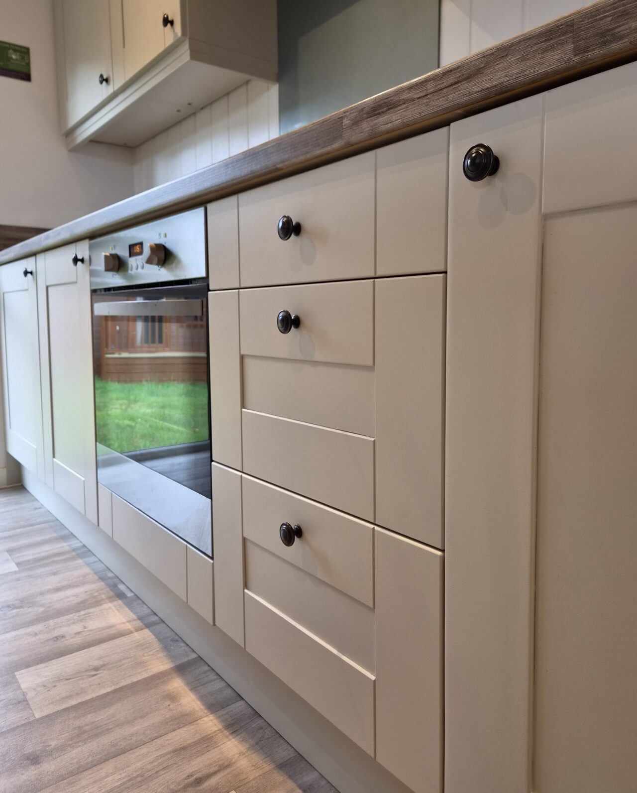 portland stone - hand painted kitchen transformation - A Twist of Somerset - commission painting - Cupboard Cabinet Makeover