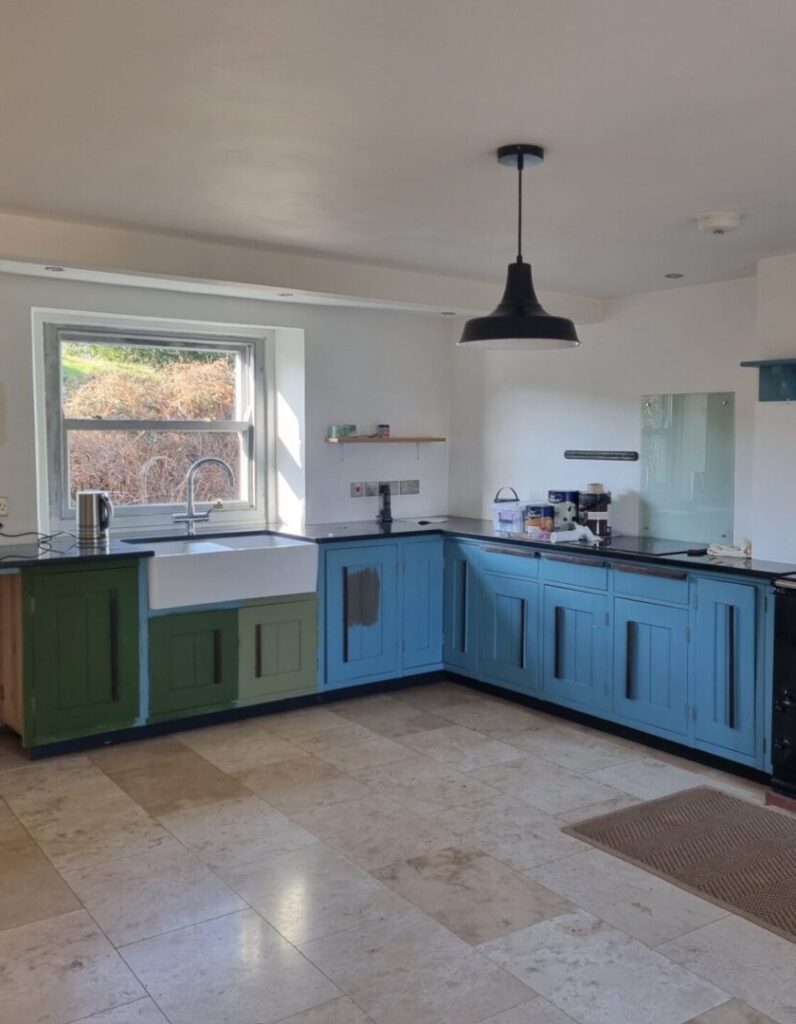 before and after - hand painted kitchen transformation - A Twist of Somerset - commission painting - Cupboard Cabinet Makeover before and after - hand painted kitchen transformation - A Twist of Somerset - commission painting - Cupboard Cabinet Makeover