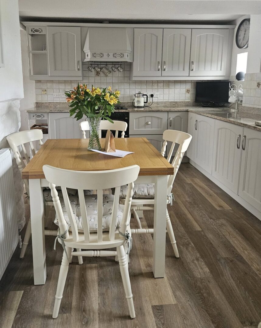 French Grey - hand painted kitchen transformation - A Twist of Somerset - commission painting - Cupboard Cabinet Makeover
