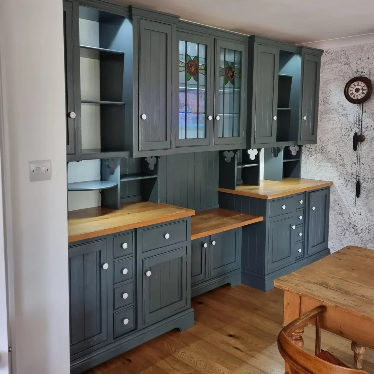 Grey hand painted kitchen