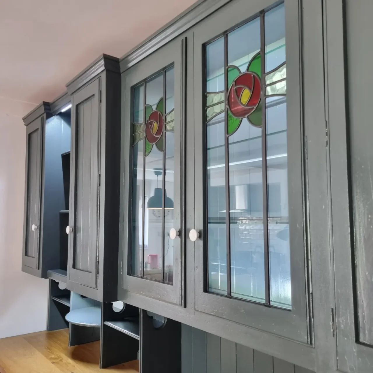 Grey hand painted kitchen