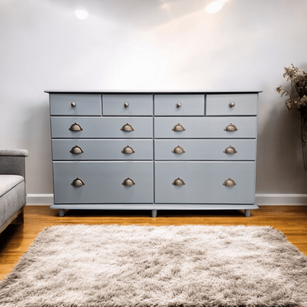 large chest of drawers - juniper ash - hand painted furniture - A Twist of Somerset - commission painting