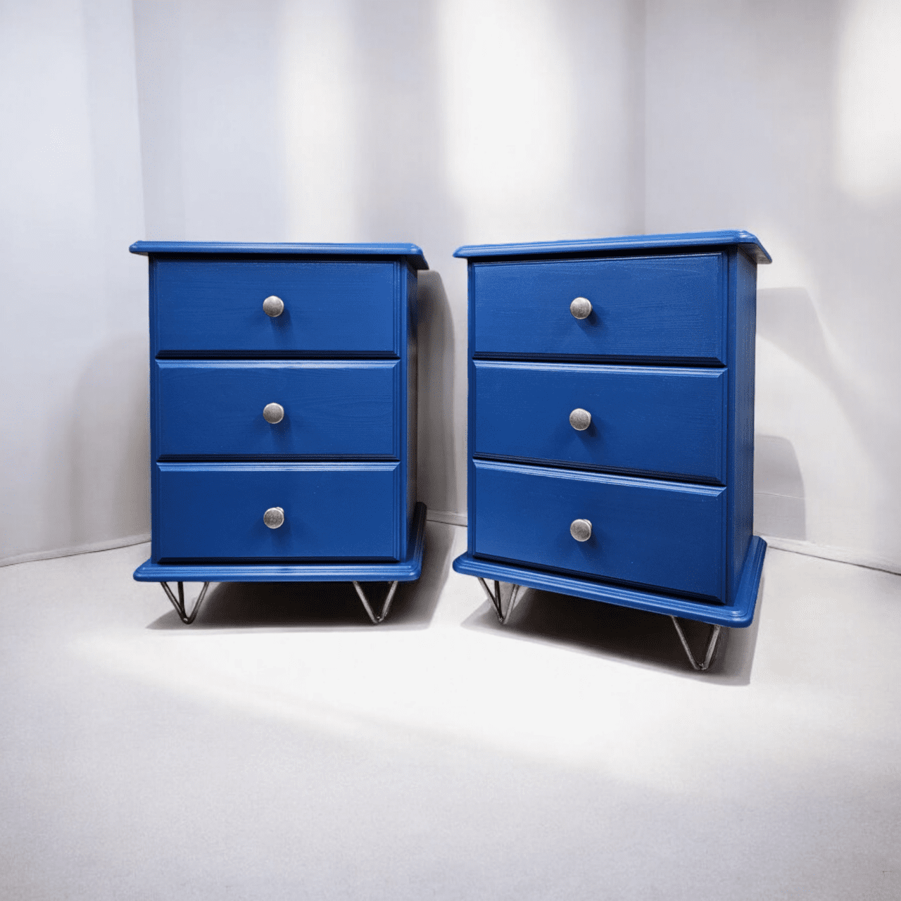 pair of bedside tables deep space blue