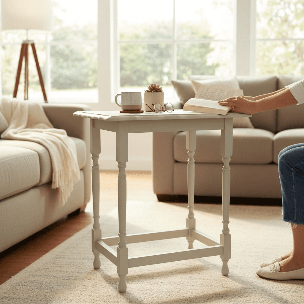 side table - clay - hand painted furniture - A Twist of Somerset - commission painting