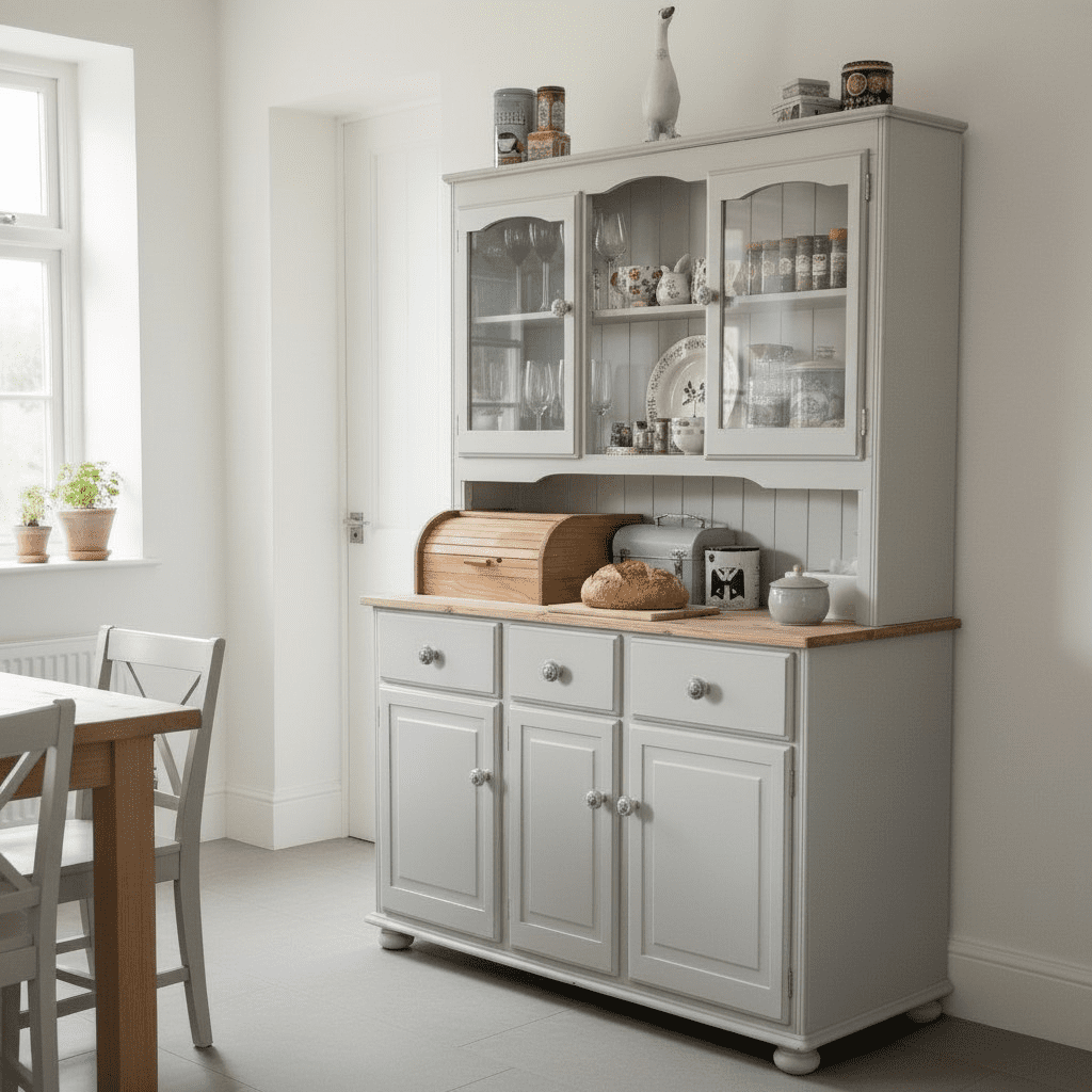 dresser in fescue - hand painted furniture - A Twist of Somerset - commission painting