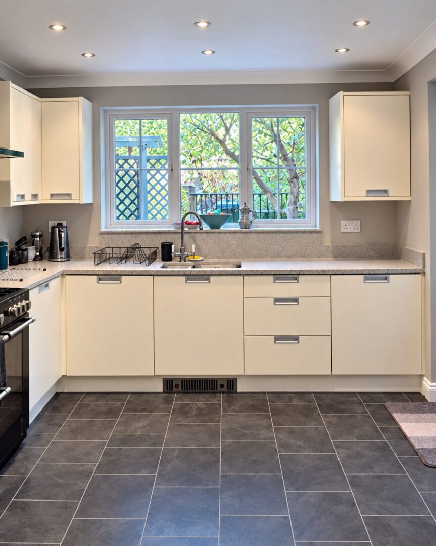 first light - off white - cream - hand painted kitchen transformation - A Twist of Somerset - commission painting - Cupboard Cabinet Makeover