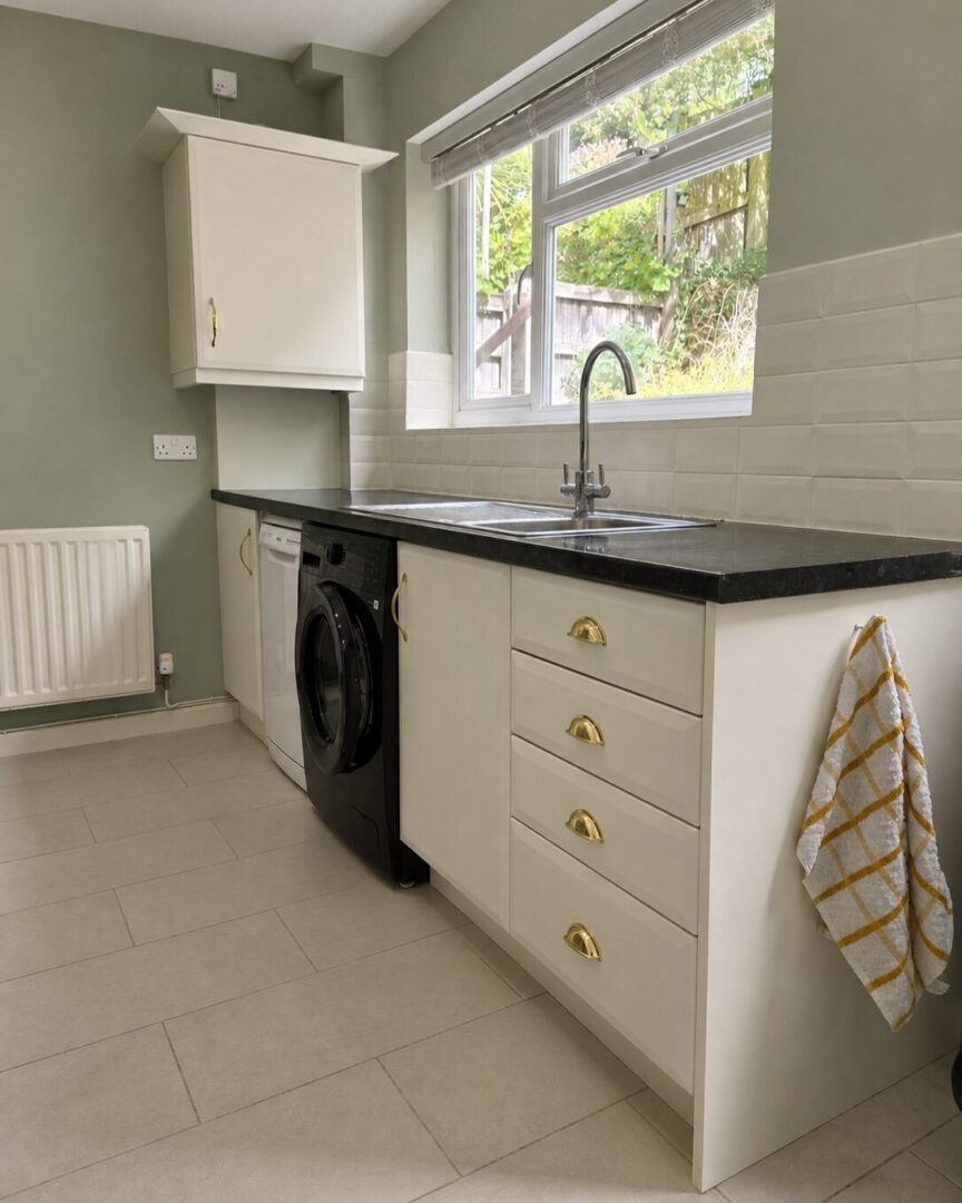 first light - cream - hand painted kitchen transformation - A Twist of Somerset - commission painting - Cupboard Cabinet Makeover